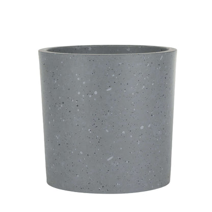 4.5" Cylindrical Urban Linear  Planter with stone-effect speckled finish