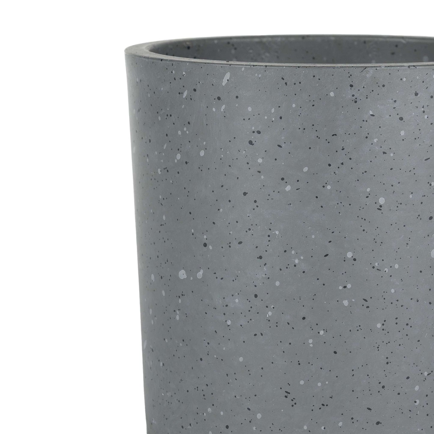 4.5" Cylindrical Urban Linear  Planter with stone-effect speckled finish