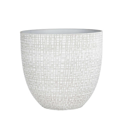 12’’ Riley Planter with fine line stone effect