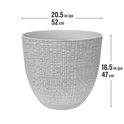 20.5’’ Riley Planter with fine line stone effect