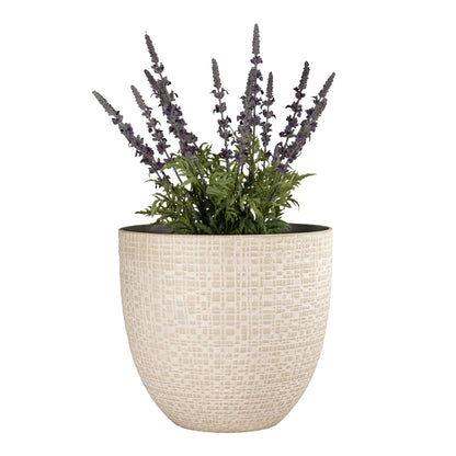 12’’ Riley Planter with fine line stone effect