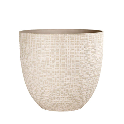 12’’ Riley Planter with fine line stone effect