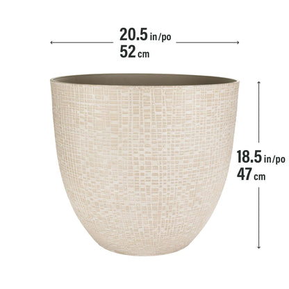 Jardinière Riley 20,5 po avec effet pierre à fines lignes