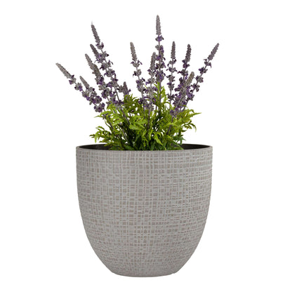 12’’ Riley Planter with fine line stone effect