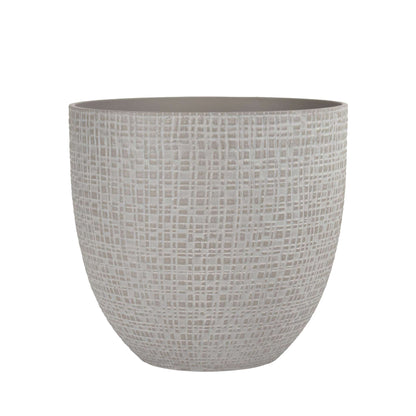 12’’ Riley Planter with fine line stone effect