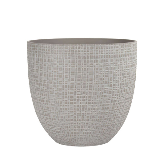 12’’ Riley Planter with fine line stone effect