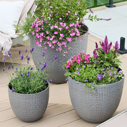 16’’ Riley Planter with fine line stone effect