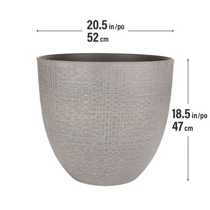 20.5’’ Riley Planter with fine line stone effect