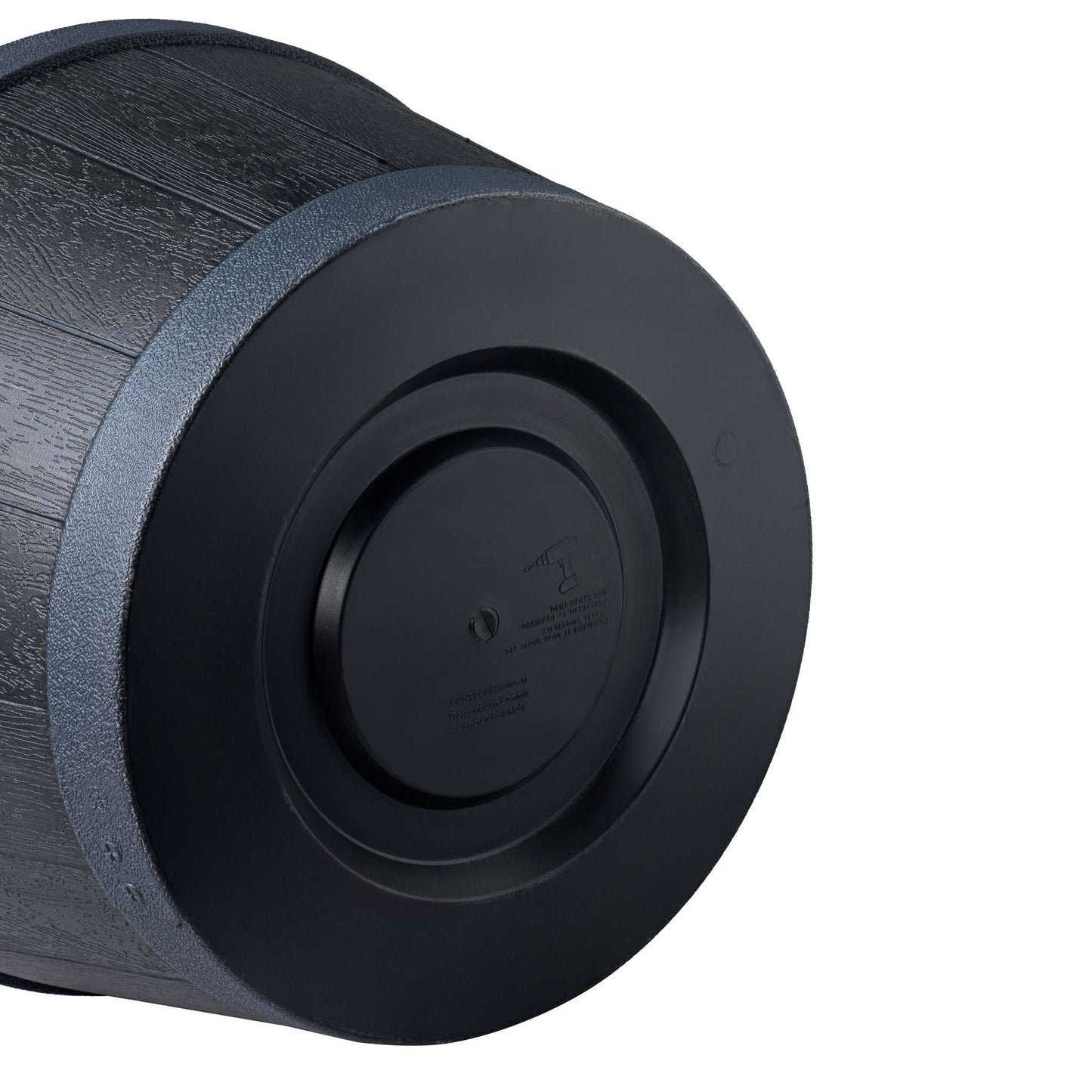 Jardinière Tennessee 13 po style baril avec effet bois