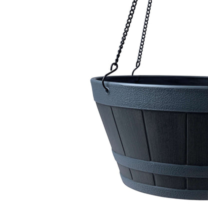 Jardinière suspendue Tennessee Whisky 12 po avec fini effet bois