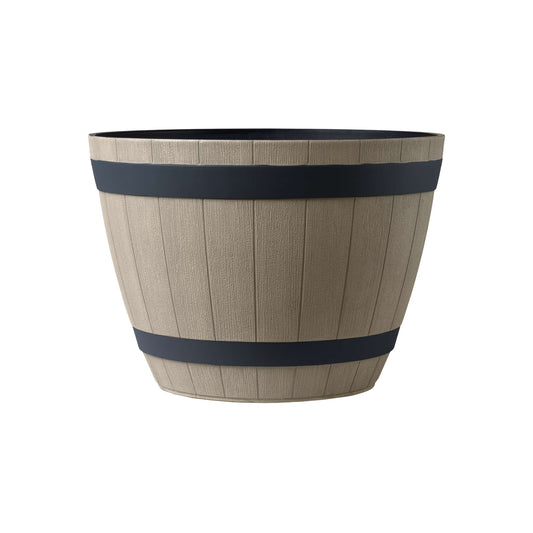 18’’ Wine Barrel Planter with wood effect