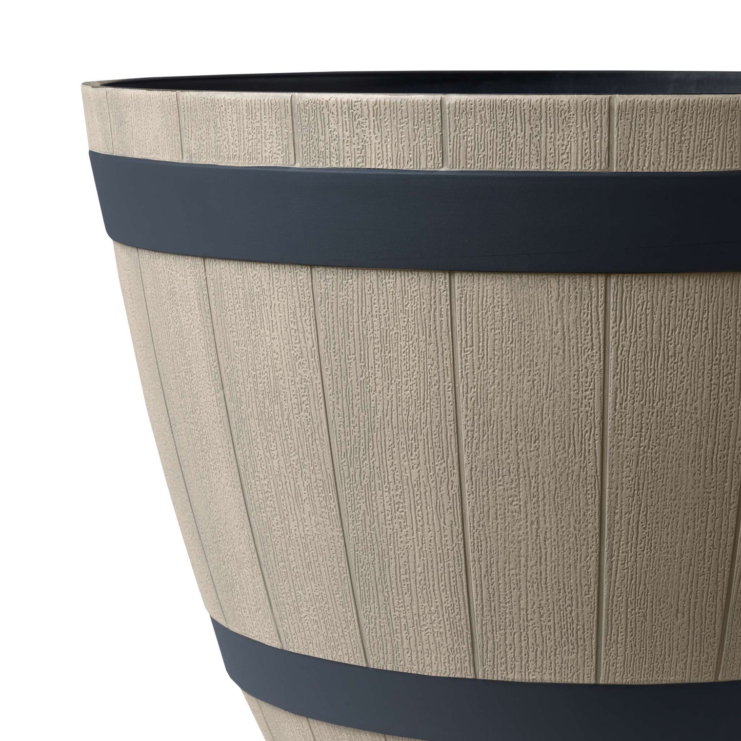 Jardinière Baril de vin 18 po avec effet bois