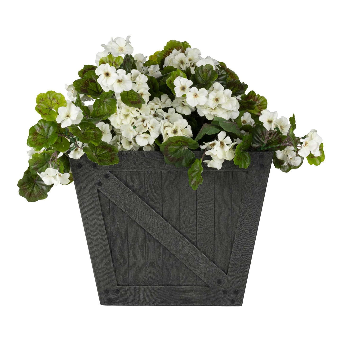 Jardinière style porte de grange 15 po avec fini imitation bois