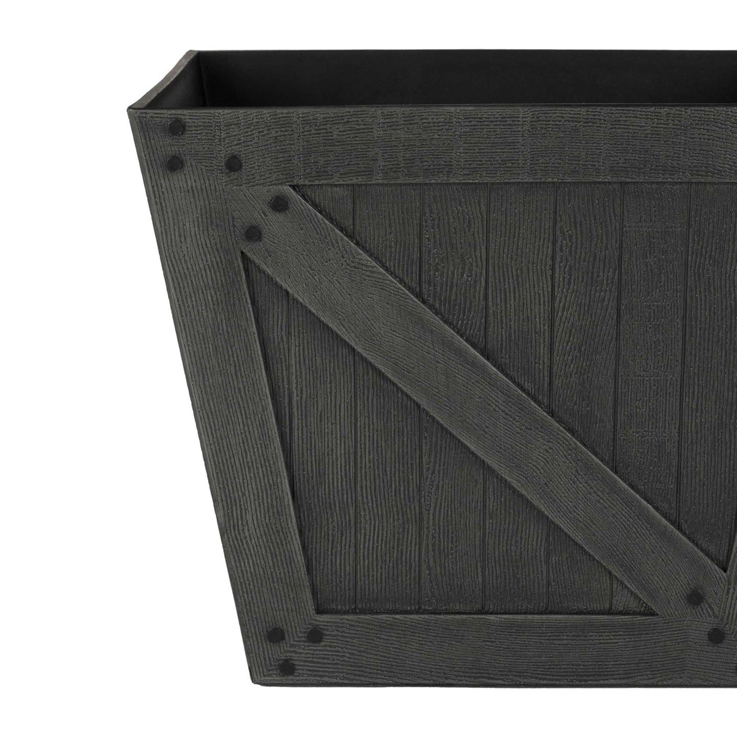 Jardinière style porte de grange 15 po avec fini imitation bois