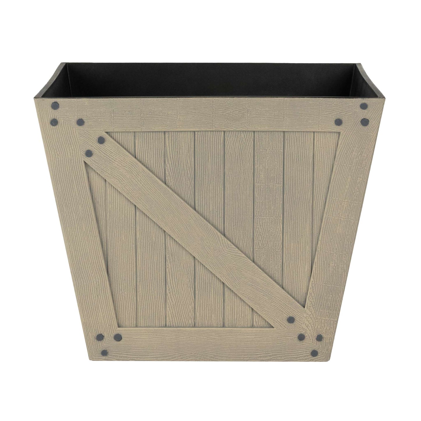 Jardinière style porte de grange 15 po avec fini imitation bois