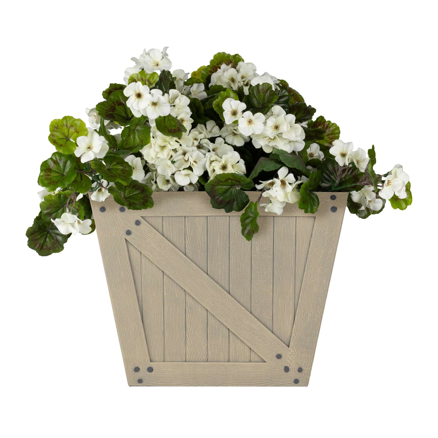 Jardinière style porte de grange 15 po avec fini imitation bois