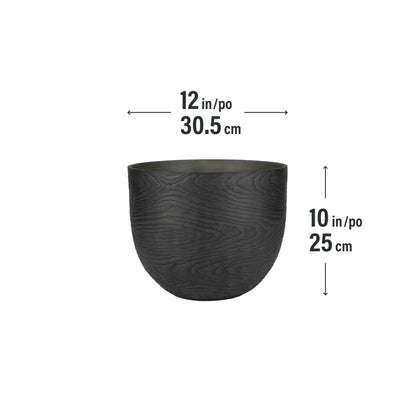 Jardinière Oakmere 12 po avec fini effet bois