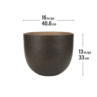 Jardinière Oakmere 16 po avec fini effet bois