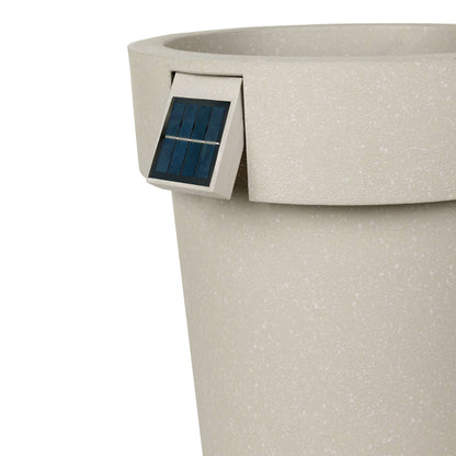 14" Solar Planter with Ambient Lighting