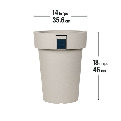 14" Solar Planter with Ambient Lighting