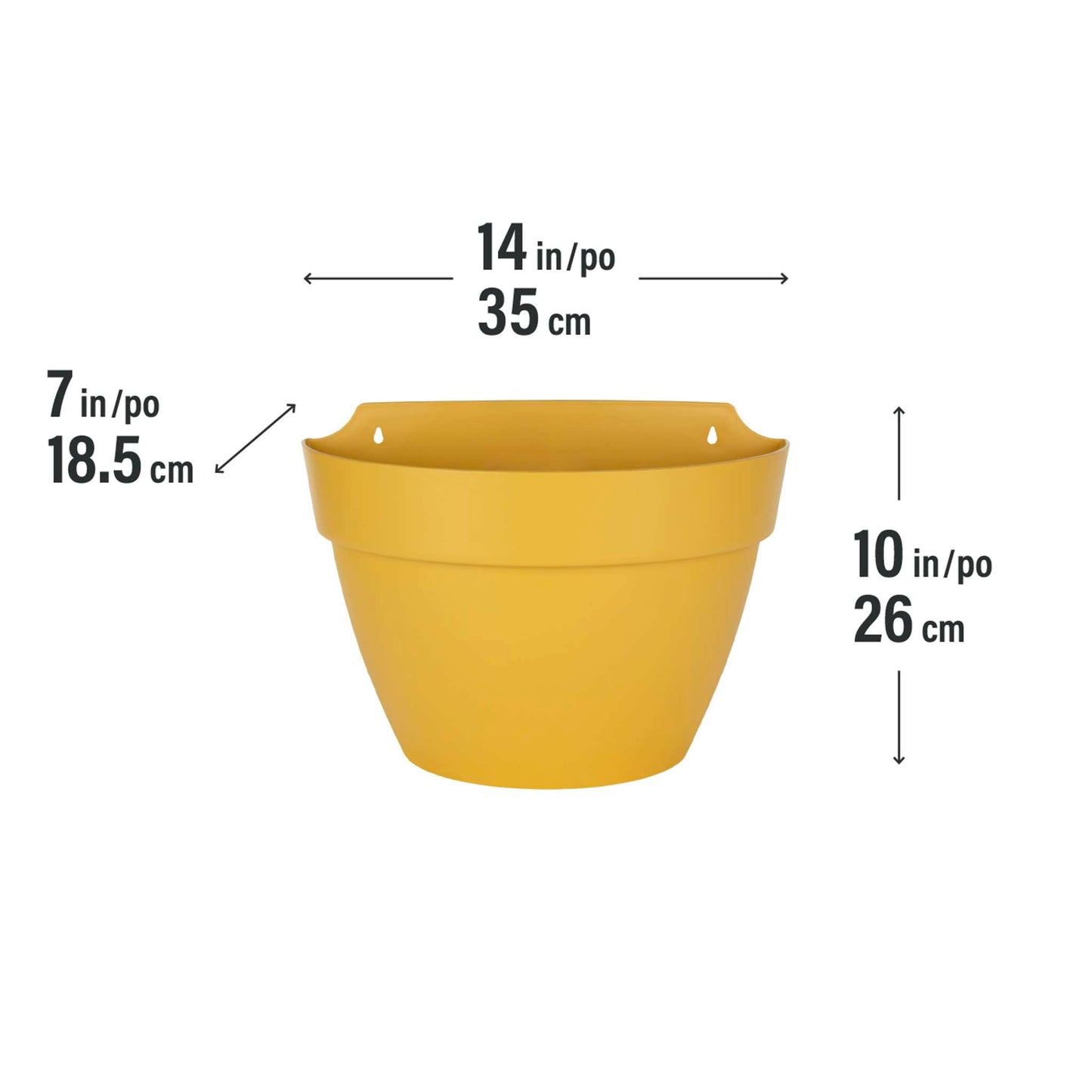 Jardinière murale Selv 14 po avec système auto-arrosant