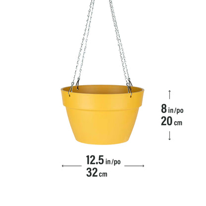 Jardinière suspendue Selv 12,5 po avec système auto-arrosant