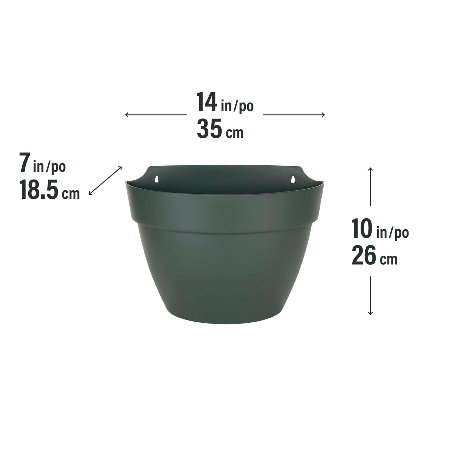 Jardinière murale Selv 14 po avec système auto-arrosant