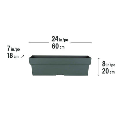 24" Selv Rectangular Planter with self-watering system