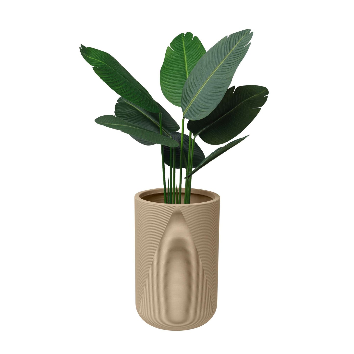 Grande jardinière Gavin 14 po avec lignes géométriques