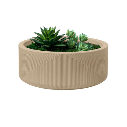 Jardinière Gavin 15 po avec lignes géométriques