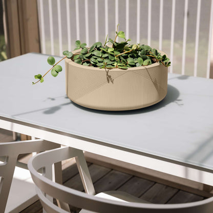 15" Gavin Planter with Geometric Lines