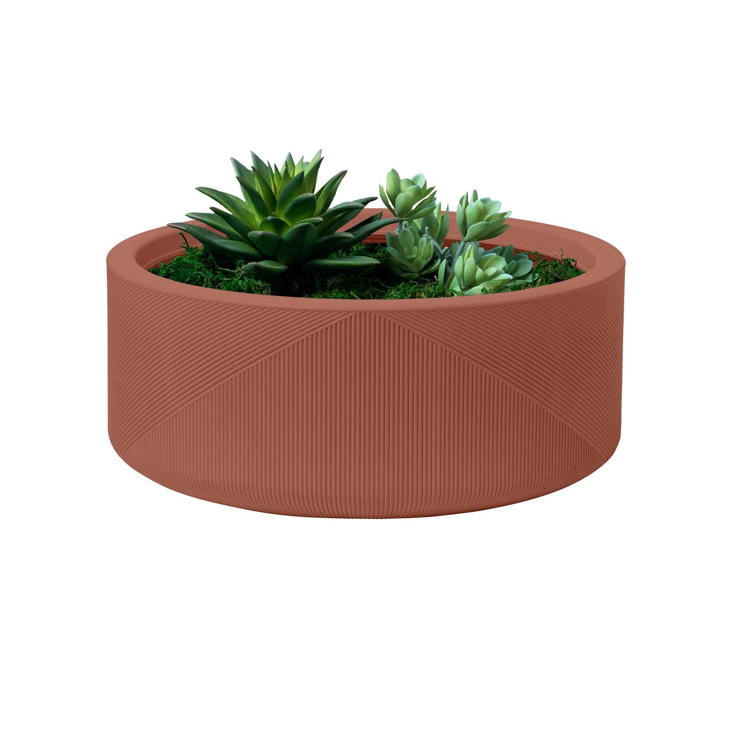 Jardinière Gavin 15 po avec lignes géométriques