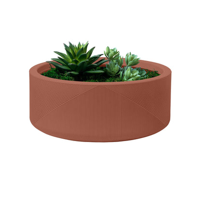 15" Gavin Planter with Geometric Lines