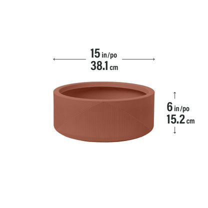 Jardinière Gavin 15 po avec lignes géométriques