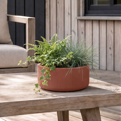 15" Gavin Planter with Geometric Lines