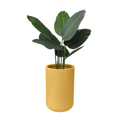 14" Gavin Tall Planter with Geometric Lines