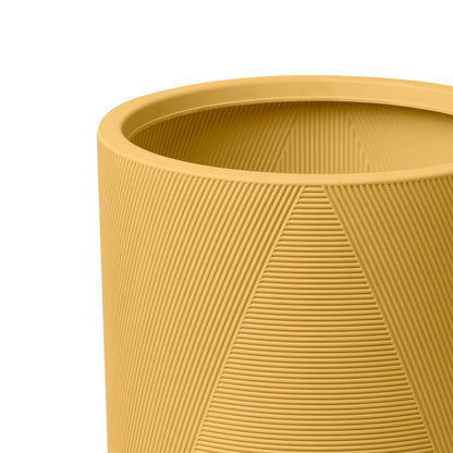 14" Gavin Tall Planter with Geometric Lines