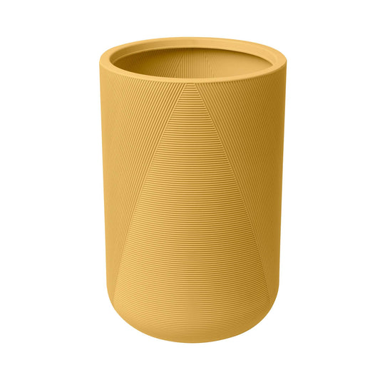 14" Gavin Tall Planter with Geometric Lines