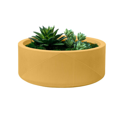 15" Gavin Planter with Geometric Lines