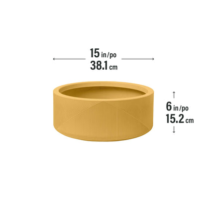 Jardinière Gavin 15 po avec lignes géométriques
