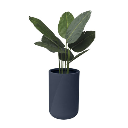 14" Gavin Tall Planter with Geometric Lines