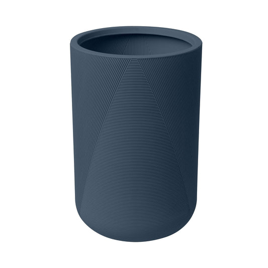 14" Gavin Tall Planter with Geometric Lines