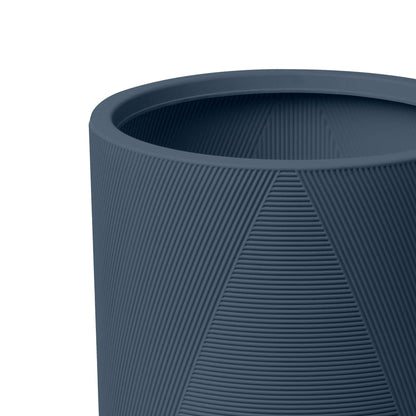14" Gavin Tall Planter with Geometric Lines