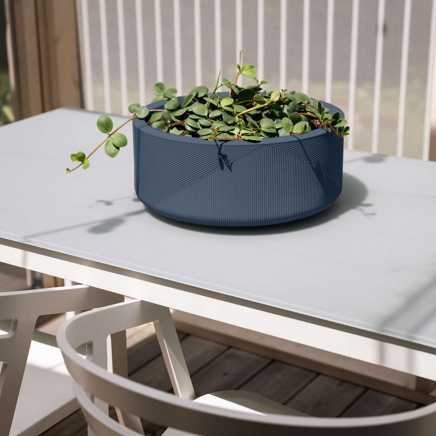 15" Gavin Planter with Geometric Lines