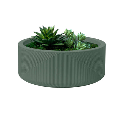 Jardinière Gavin 15 po avec lignes géométriques