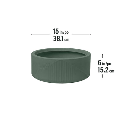 Jardinière Gavin 15 po avec lignes géométriques