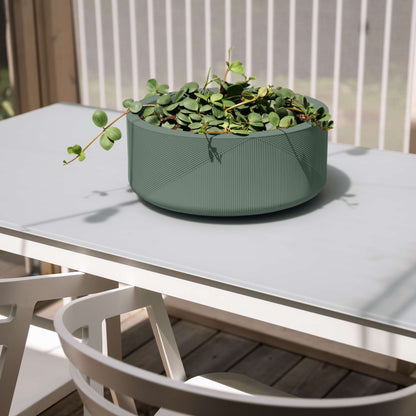 Jardinière Gavin 15 po avec lignes géométriques