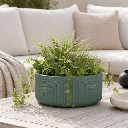 Jardinière Gavin 15 po avec lignes géométriques