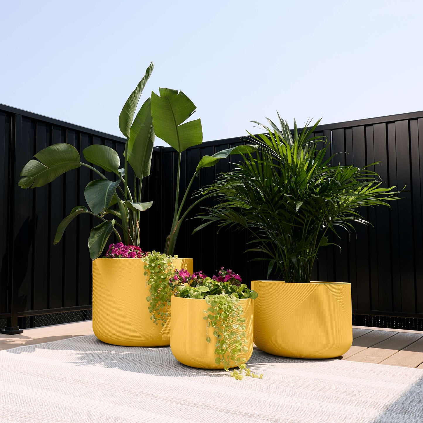 Ensemble de 3 jardinières Gavin 14 po, 18 po et 22 po