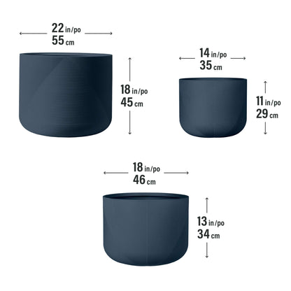Gavin 3-Piece Planter Set – 14", 18" and 22"